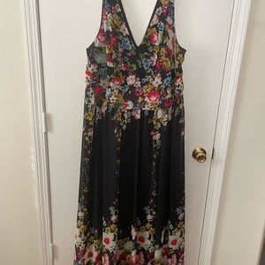 Ever Pretty 5X (22W) sleeveless floral maxi gown